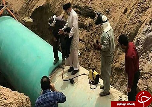 جوشکاری امام جمعه خرمشهر در گرمای ۵۰ درجه