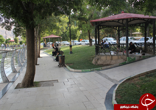 حضور گردشگران در کنار دریاچه کیو خرم آباد به روایت تصویر