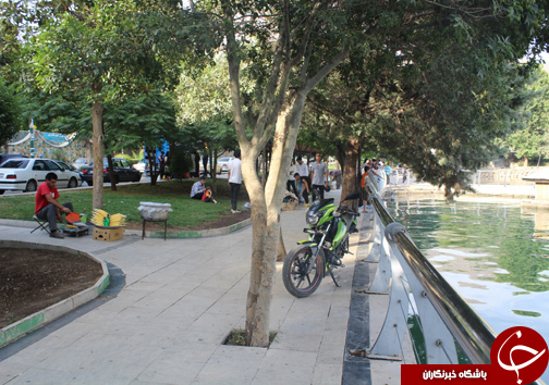 حضور گردشگران در کنار دریاچه کیو خرم آباد به روایت تصویر