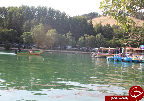 حضور گردشگران در کنار دریاچه کیو خرم آباد به روایت تصویر