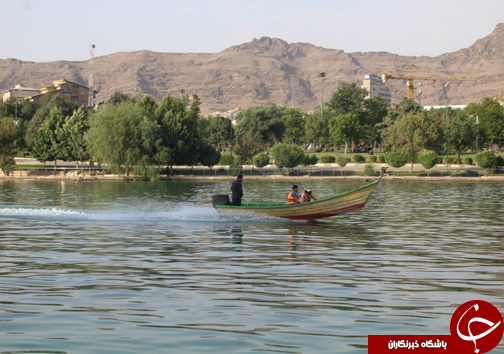 حضور گردشگران در کنار دریاچه کیو خرم آباد به روایت تصویر