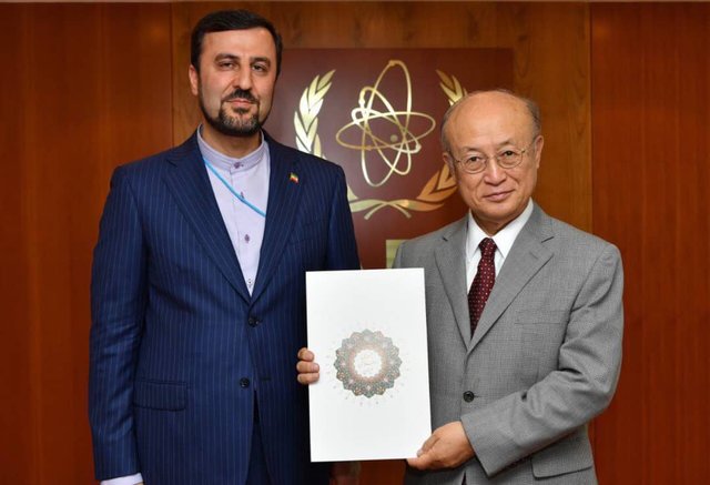 نماینده جدید ایران در آژانس بین&zwnj;المللی انرژی اتمی با آمانو دیدار کرد