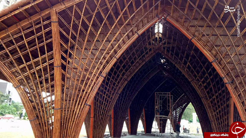 هنرنمایی با بامبو+ عکس