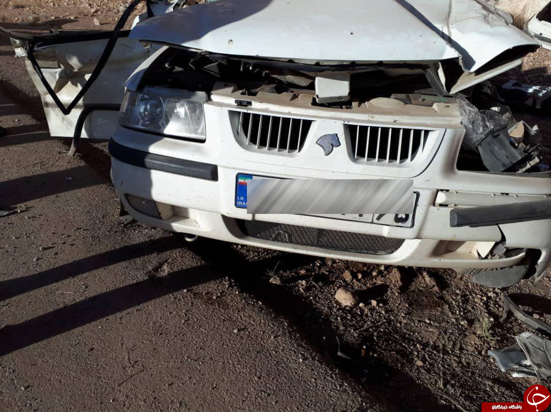 واژگونی مرگبار سمند در محور چترود کرمان + تصاویر