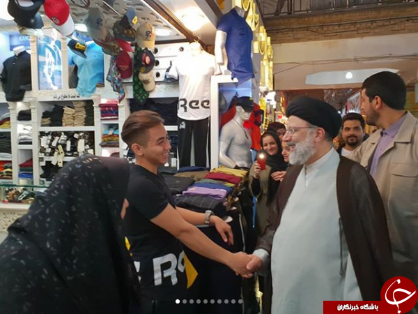 حجت الاسلام رئیسی در جمع بازاری ها+تصاویر