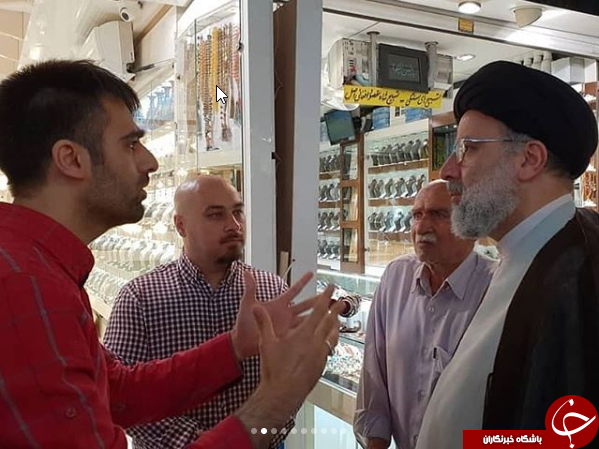 حجت الاسلام رئیسی در جمع بازاری ها+تصاویر