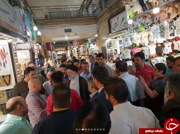 حجت الاسلام رئیسی در جمع بازاری ها+تصاویر