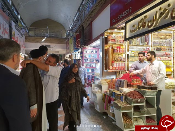 حجت الاسلام رئیسی در جمع بازاری ها+تصاویر