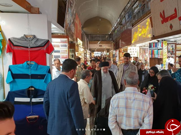 حجت الاسلام رئیسی در جمع بازاری ها+تصاویر