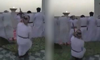 شوخی دیوانه وار مرد جوان با نمازگزاران+فیلم