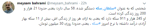 سلطان سکه در قفس افتاد