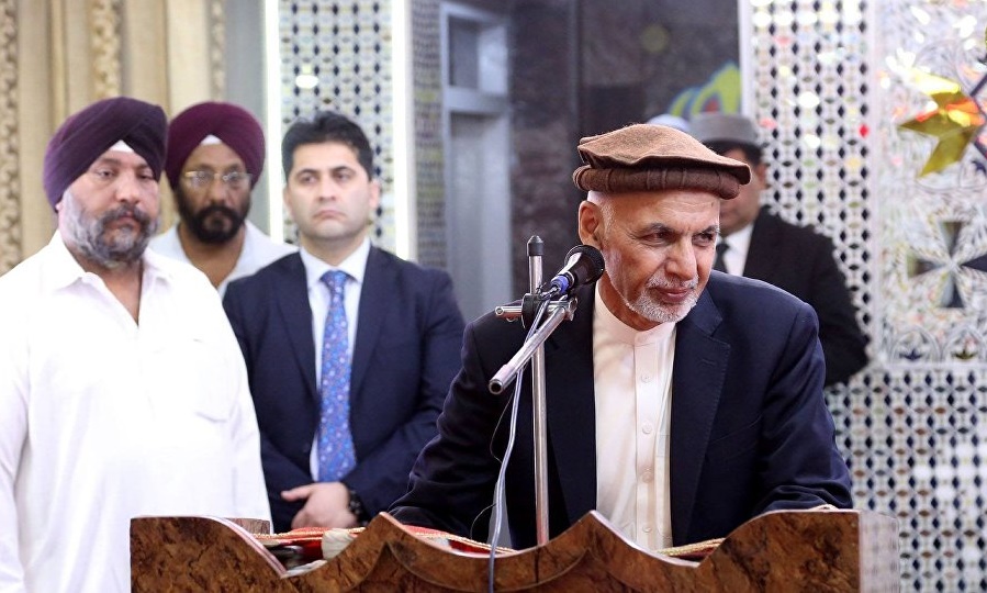 اشرف غنی با سیک های افغانستان دیدار و همدردی کرد