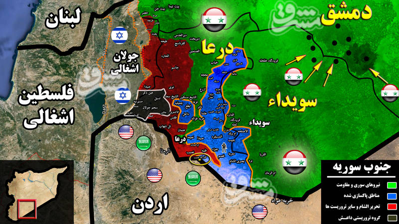 آزادی گذرگاه راهبردی &laquo;النصیب&raquo; در مرز&zwnj;های مشترک با اردن پس از سه سال + نقشه میدانی