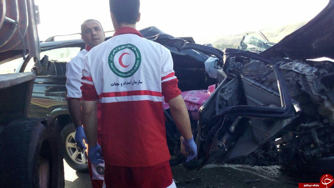 تصادف مرگبار کاپرا با تریلی در جاده زنجان &ndash; تبریز + تصاویر