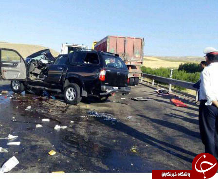 تصادف مرگبار کاپرا با تریلی در جاده زنجان &ndash; تبریز + تصاویر