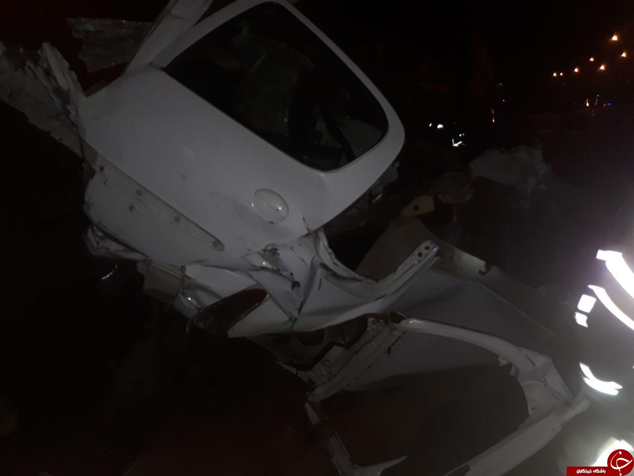 تصادف مرگبار پژو 207 در اتوبان جلال آل احمد + تصاویر