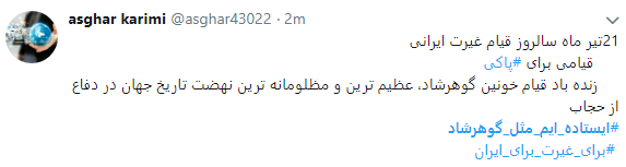 هشتگ  # ایستاده&zwnj;ایم_مثل_گوهرشاد به را انداختند + تصاویر