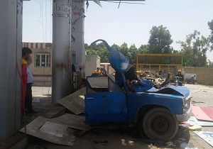 مصدوم شدن 2 نفر بر اثر انفجار در جایگاه سوخت شادگان