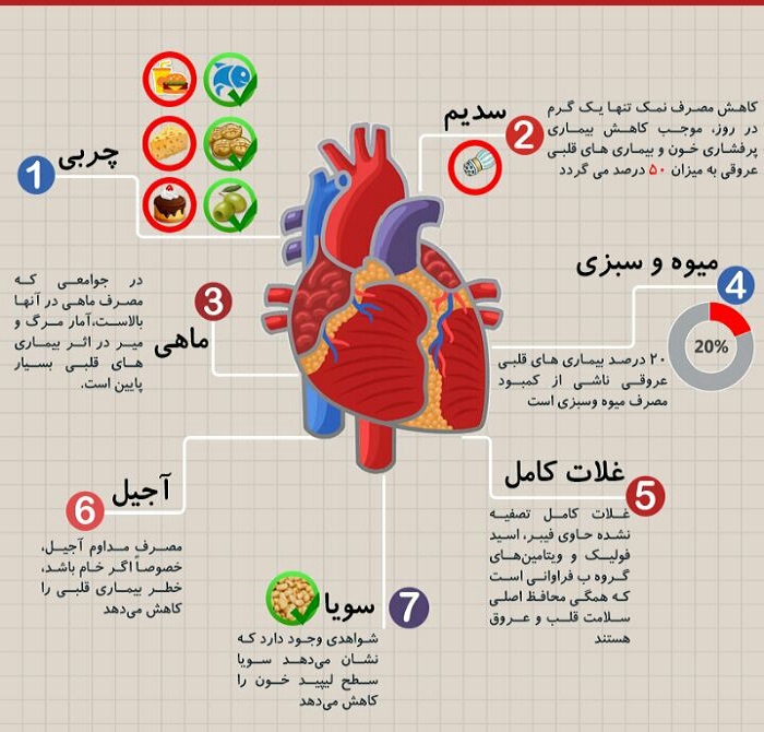 خبرنگار: زارع/خوردنی&zwnj;هایی که سلامتی قلب شما را تضمین می&zwnj;کند+ اینفوگرافی
