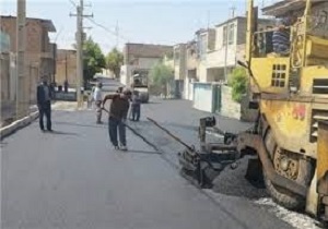 آسفالت و بهسازی محلات ناحیه منفصل شهری نایسر سنندج