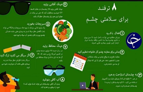 خبرنگار: زارع/با این 8 ترفند سلامت چشم&zwnj;های خود را حفظ کنید + اینفوگرافی