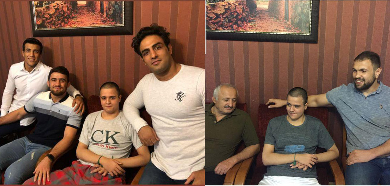 عیادت قهرمانان کشتی از ورزشکار مصدوم سیستانی