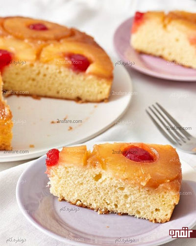 طرز تهیه کیک آناناس وارونه