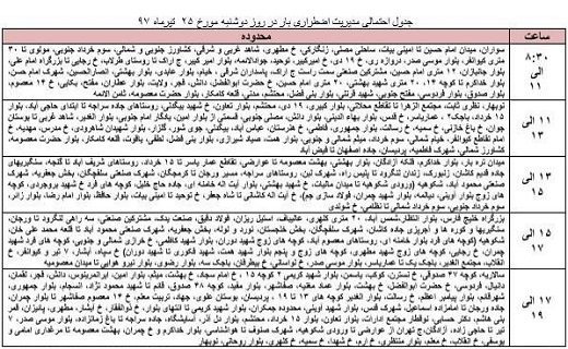 برنامه زمانبندی خاموشی های برق در قم برنامه زمانبندی خاموشی های برق در قم
