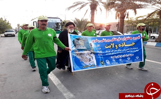 ورود کاروان دوندگان جاده ولایت به بافق