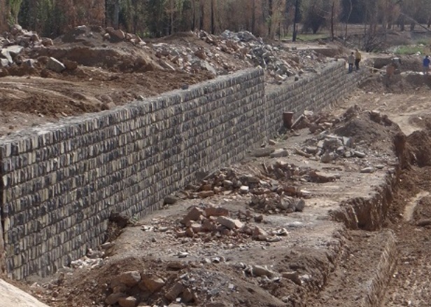 دیوارحفاظتی در ۶ روستای جم احداث شد