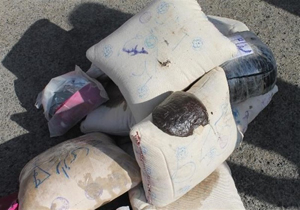 کشف بیش از ۴۱۰ کیلوگرم انواع مواد مخدر در مرز سراوان