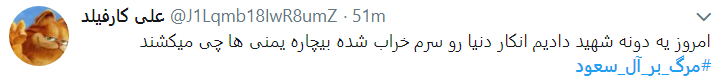 واکنش کاربران به مظلومیت یمن با هشتگ مرگ بر آل سعود