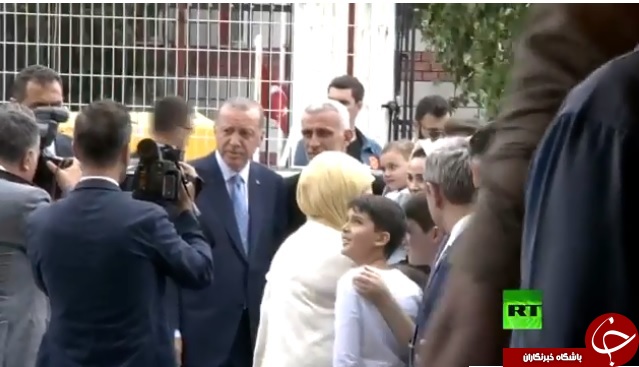 حضور رجب طیب اردوغان پای صندوق رأی+ تصاویر