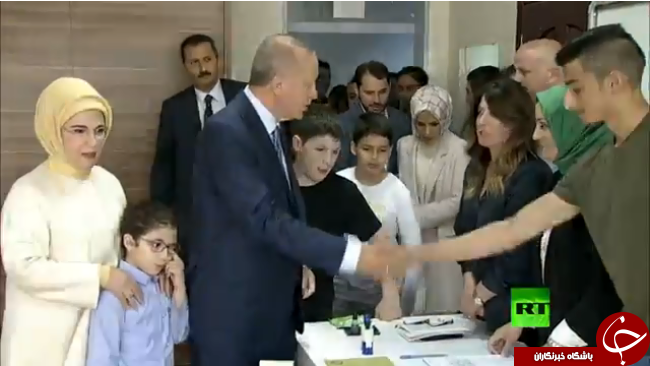 حضور رجب طیب اردوغان پای صندوق رأی+ تصاویر