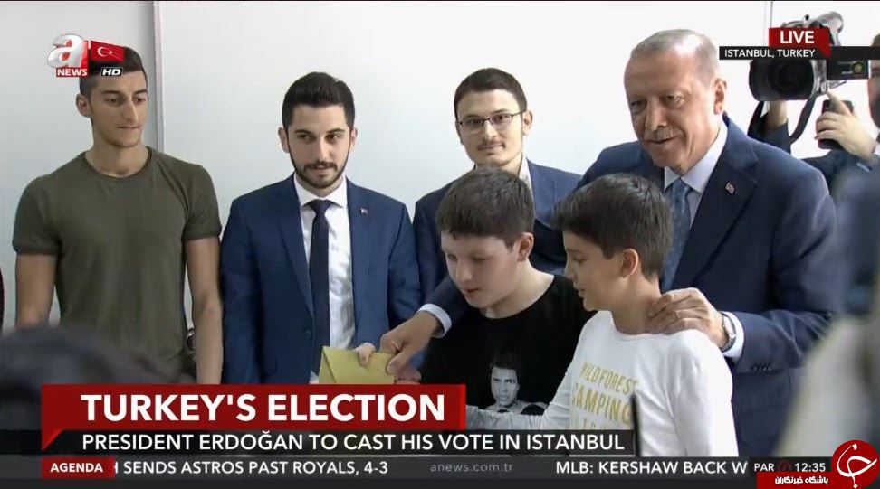 حضور رجب طیب اردوغان پای صندوق رأی+ تصاویر