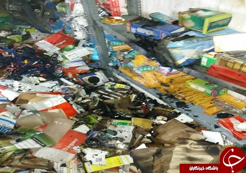 حریق یک باب فروشگاه کالای برق در شهرک پارسیلون خرم آباد+عکس