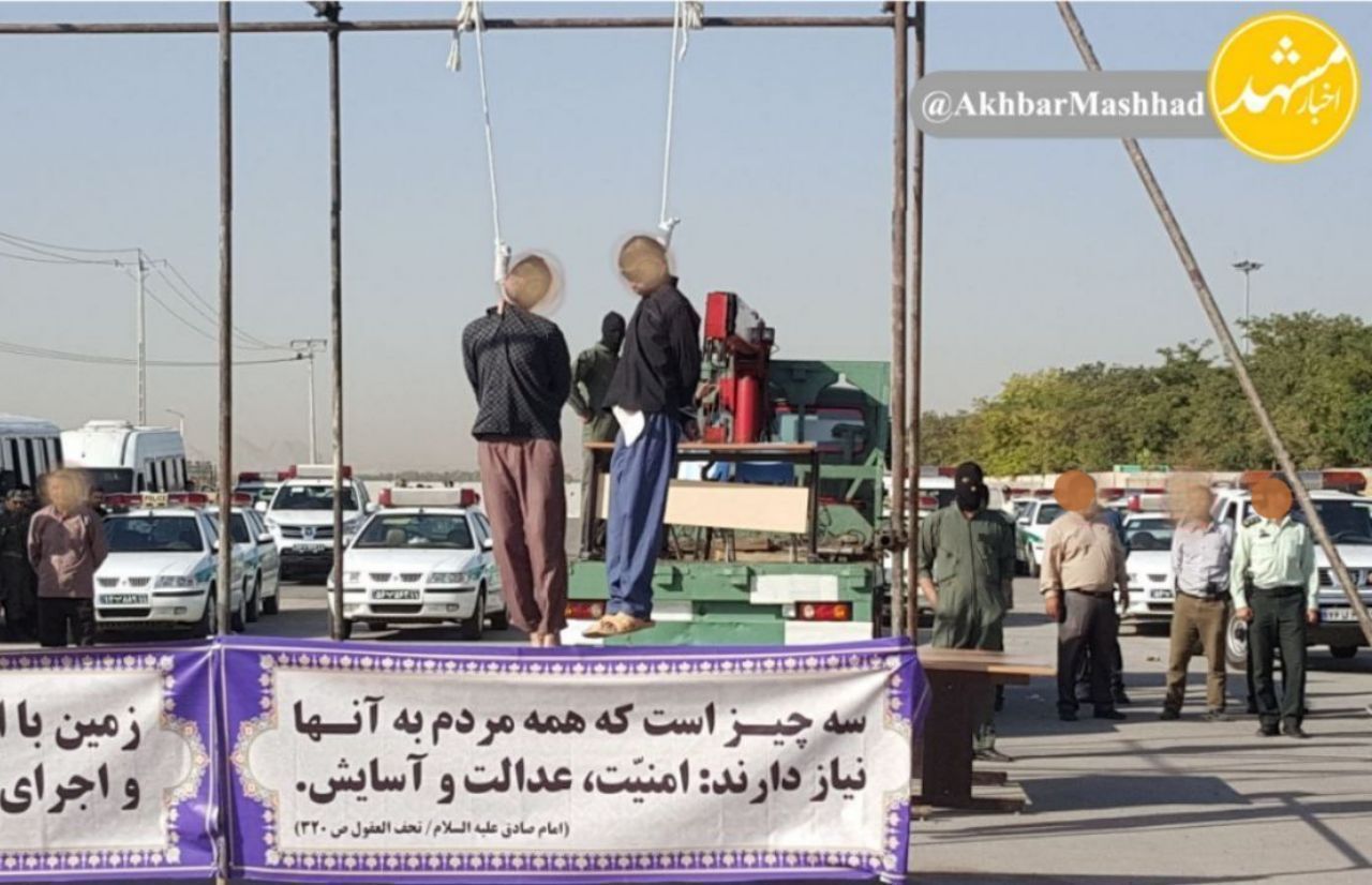 دو قاتل کودکان مشهدی به دار مجازات آویخته شدند