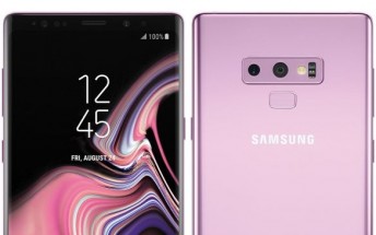 رندرهای جدید Galaxy Note 9 با رنگ بنفش +تصاویر