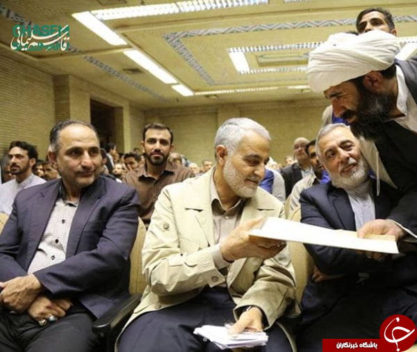 حضور سردار سلیمانی در مراسم ختم سید حسن حقانیان +عکس
