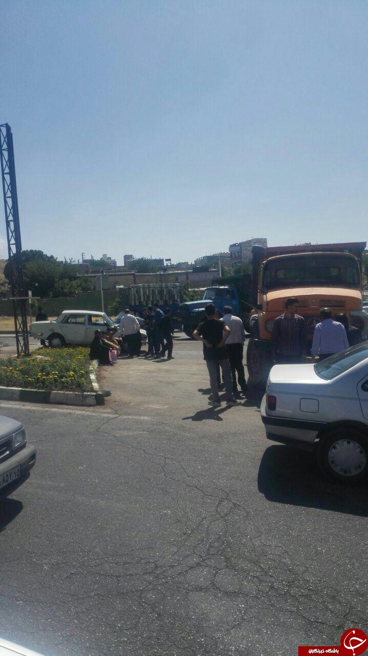 تصادف کامیون با پیکان در هوجقان + تصاویر