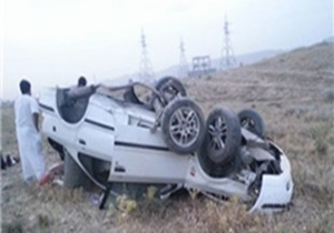 کشته شدن 2 نفر براثر واژگونی خودروی پارس