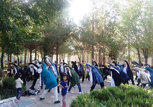 همایش ورزش صبحگاهی بانوان در همدان