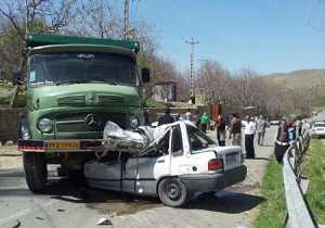 برخورد پراید و کمپرسی قربانی گرفت