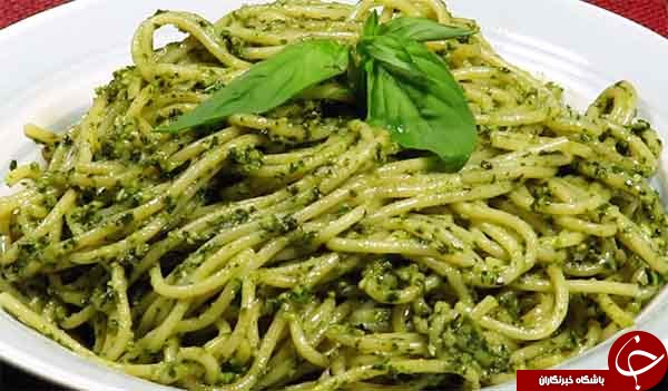 طرز تهیه اسپاگتی ایتالیایی با دو نوع سس پستو و گوجه فرنگی