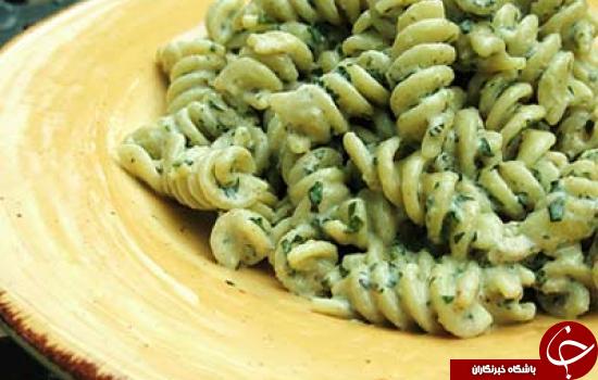 طرز تهیه اسپاگتی ایتالیایی با دو نوع سس پستو و گوجه فرنگی