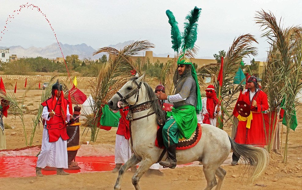 ایستگاه پایانی ششمین سوگواره استانی تعزیه روستای ده زیار کرمان