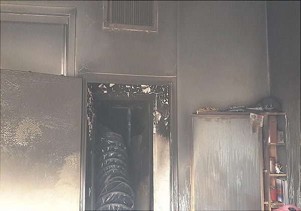 آتش گرفتن سونای خشک در یک واحد مسکونی