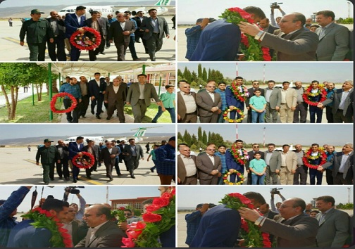 استقبال از علیرضا بیرانوند و وحید امیری در فرودگاه خرم آباد+تصاویر