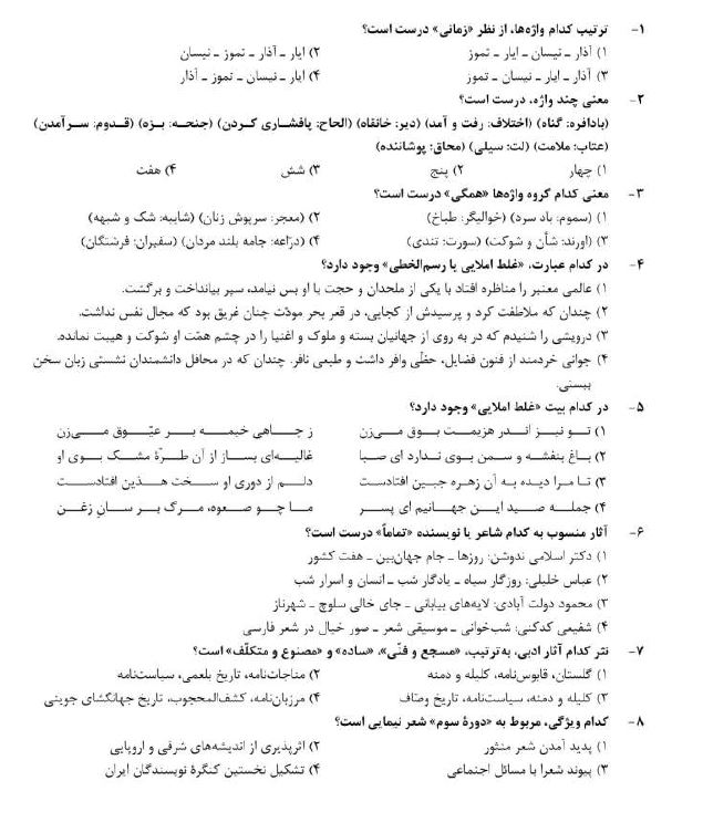 سوالات گروه آزمایشی زبان های خارجی منتشر شد + دانلود سوالات گروه آزمایشی زبان های خارجی منتشر شد + دانلود