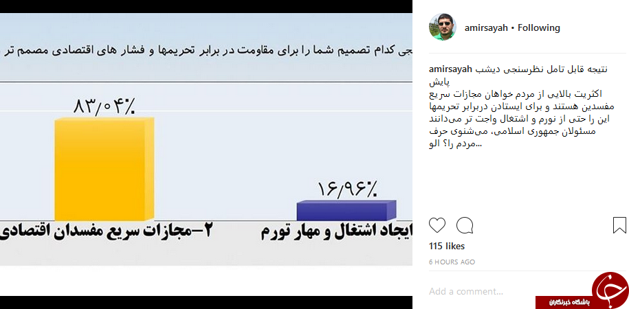 نتیجه قابل تأمل نظرسنجی دیشب پایش +عکس